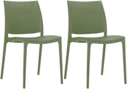 Set van 2 Maya Stoelen olijf oliv