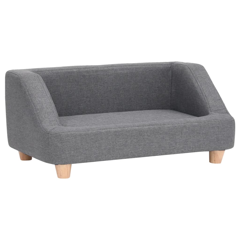vidaXL Hondenbank 95x63x39 cm linnen grijs