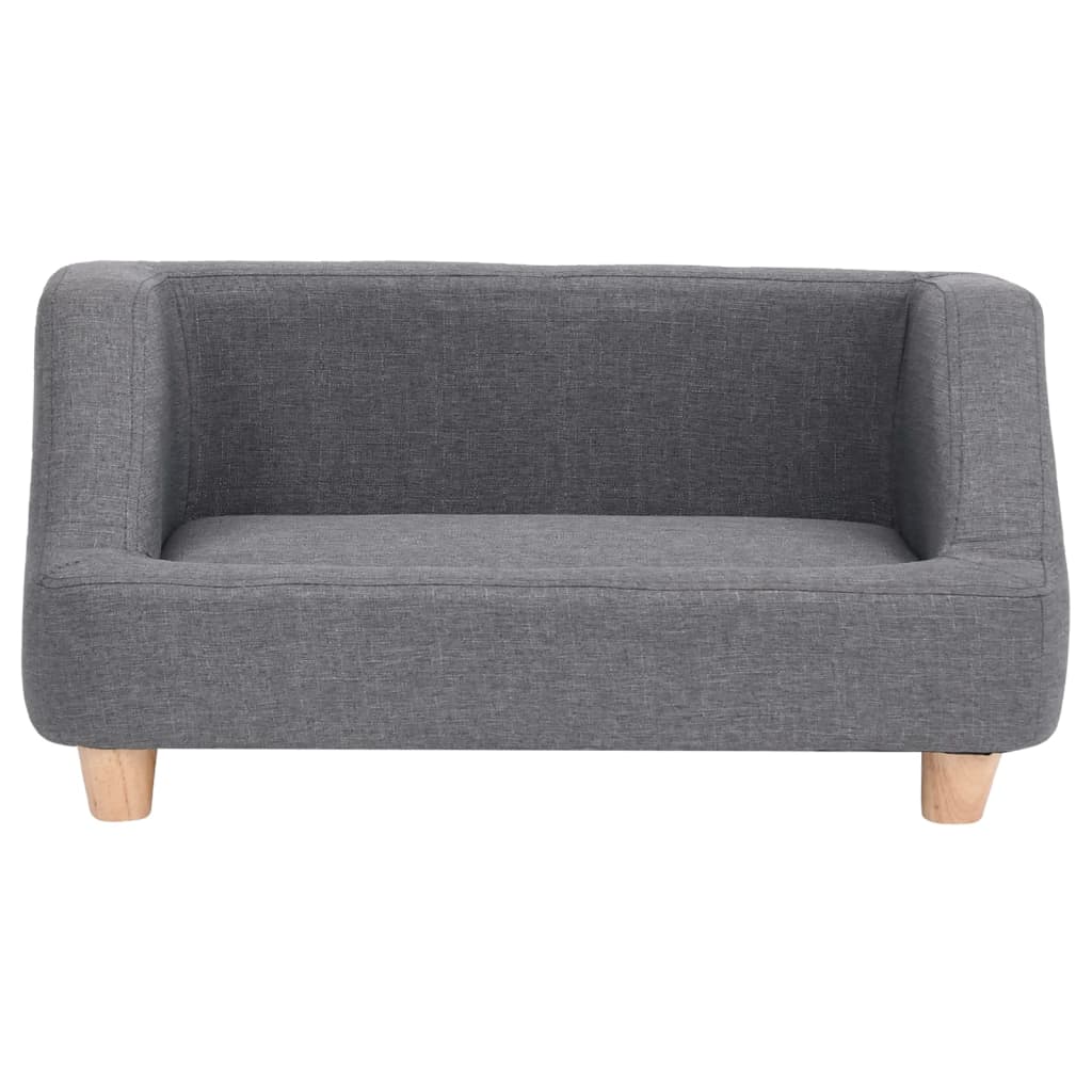 vidaXL Hondenbank 95x63x39 cm linnen grijs