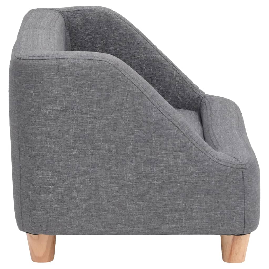 vidaXL Hondenbank 95x63x39 cm linnen grijs
