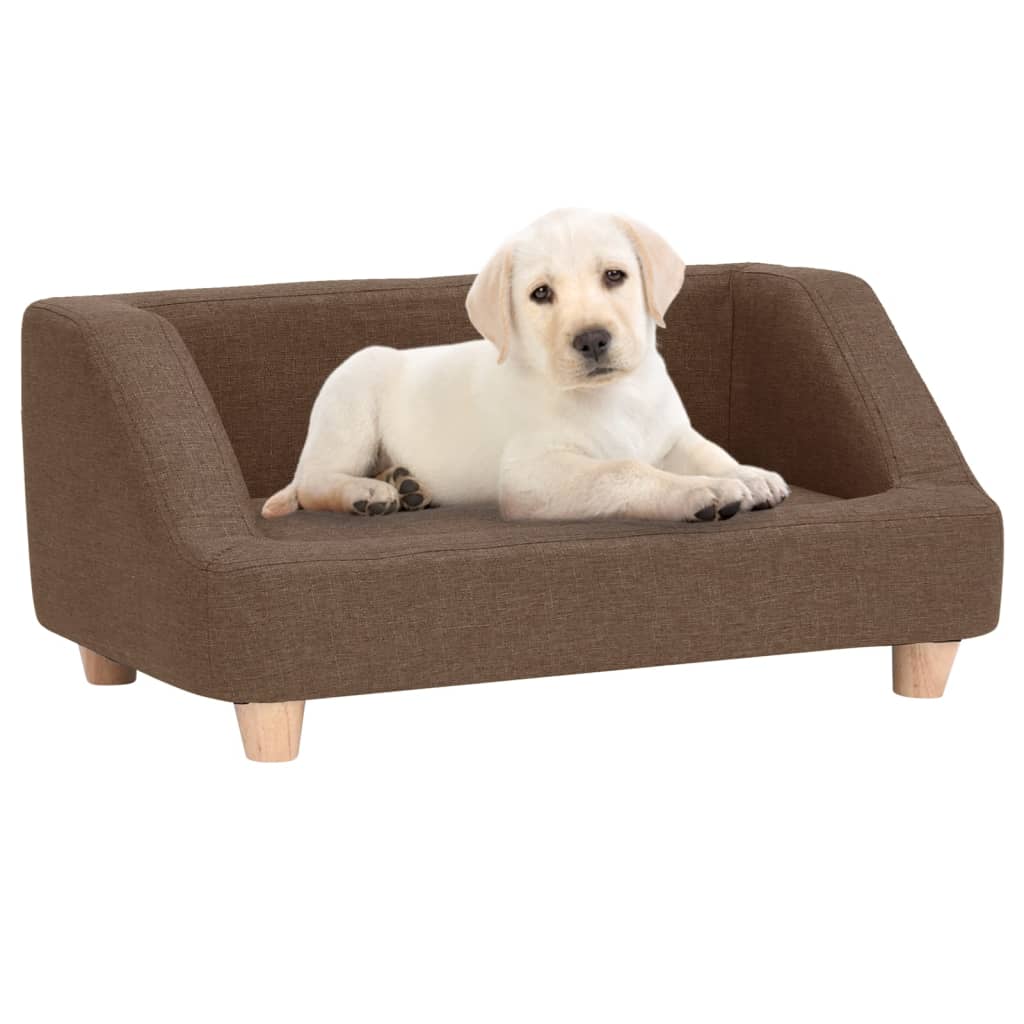vidaXL Hondenbank 95x63x39 cm linnen grijs
