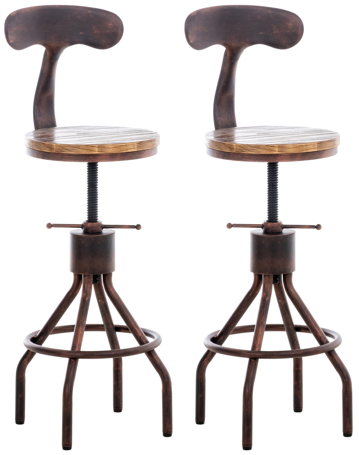 Set van 2 barkrukken Hanam bronzen bronze
