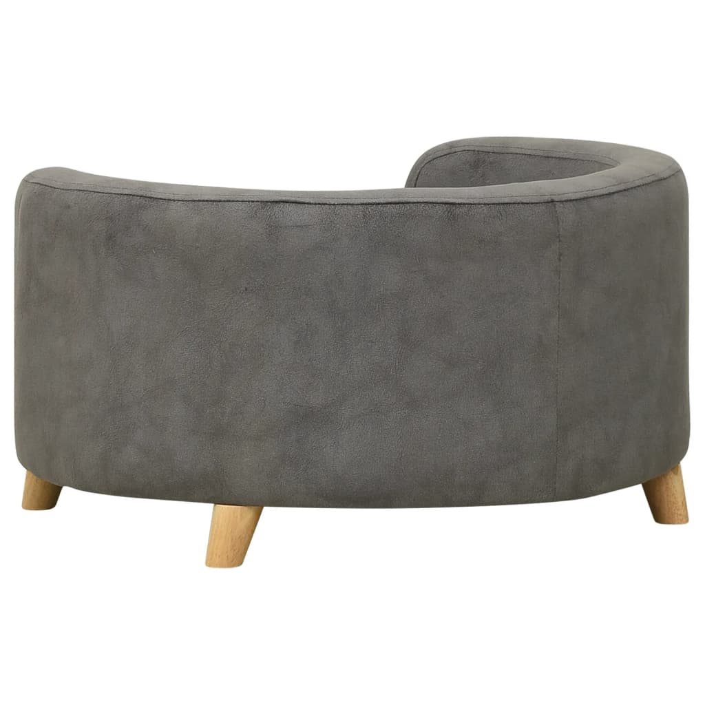 vidaXL Hondenbank 69x69x36 cm pluche grijs