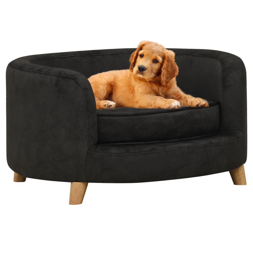 vidaXL Hondenbank 69x69x36 cm pluche grijs