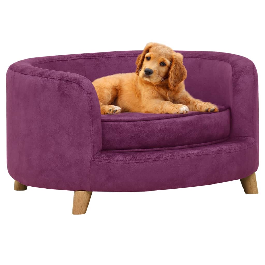 vidaXL Hondenbank 69x69x36 cm pluche grijs