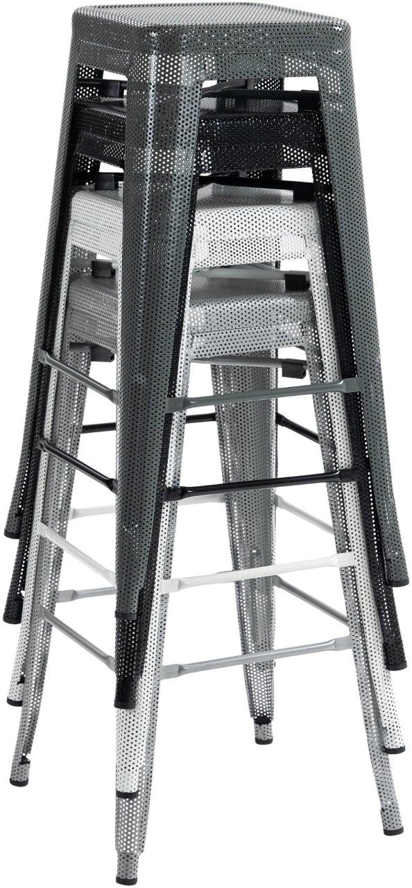 Set van 4 barkrukken Fletcher grijs grau
