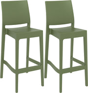 Set van 2 barkrukken Maya olijf oliv