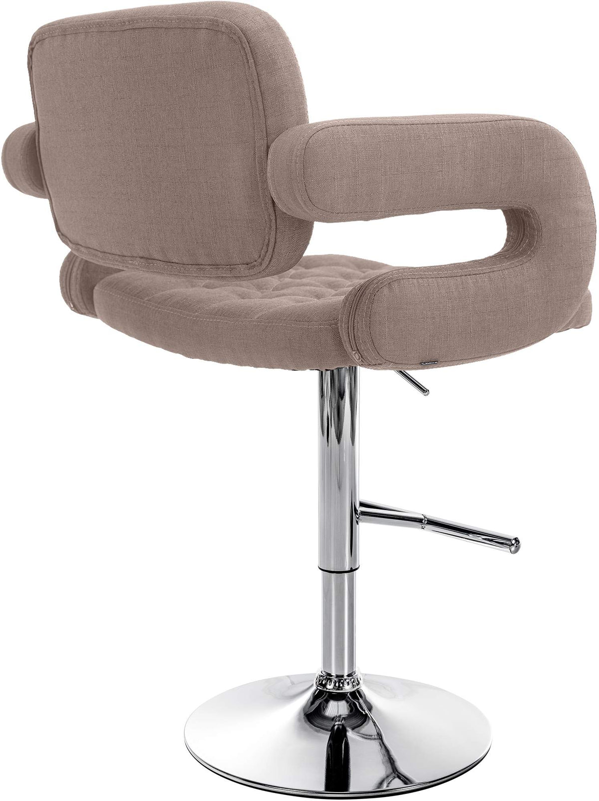 Set van 2 barkrukken Dublin Stof taupe taupe