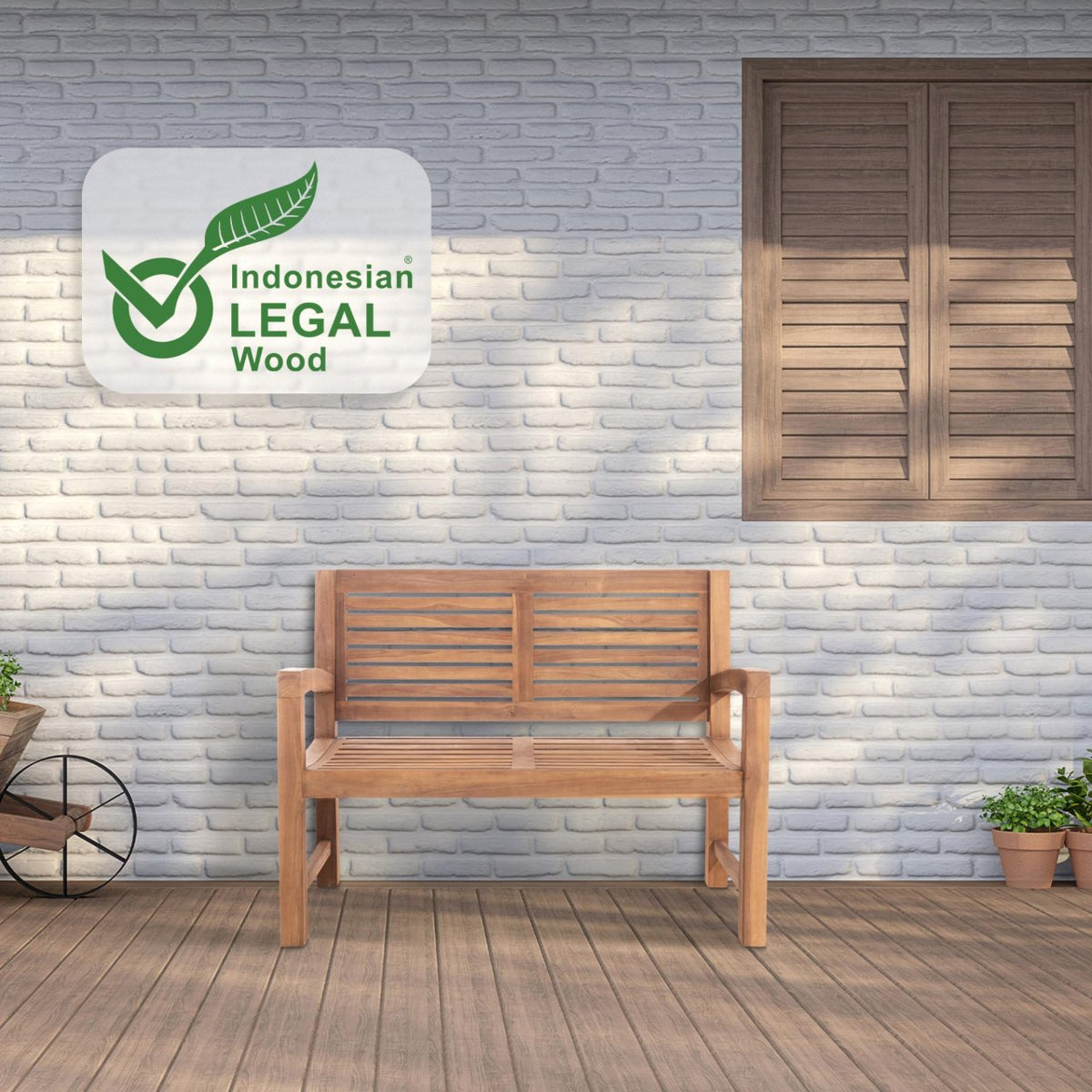 Teakbank Halden teak,120 cm teak