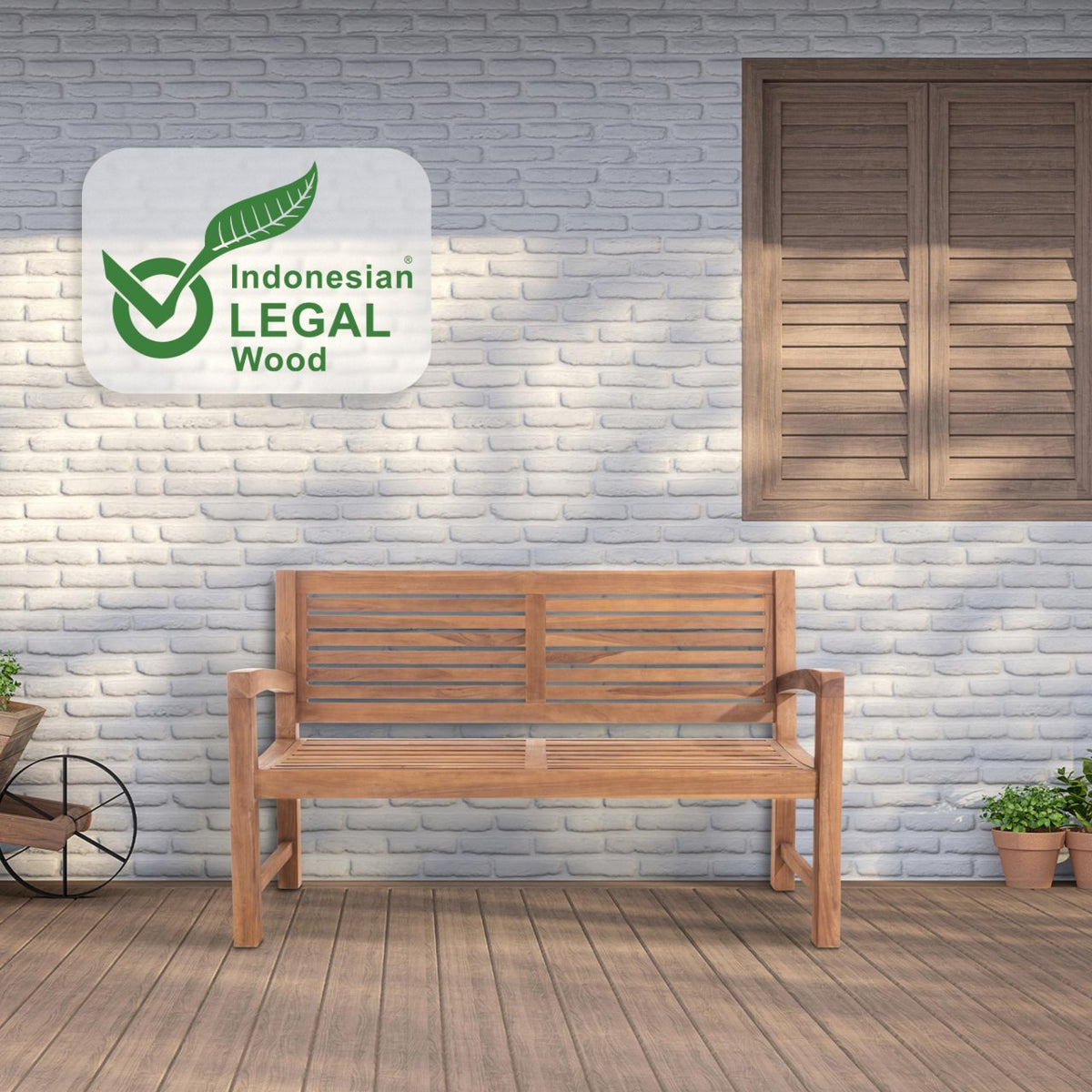Teakbank Halden teak,150 cm teak