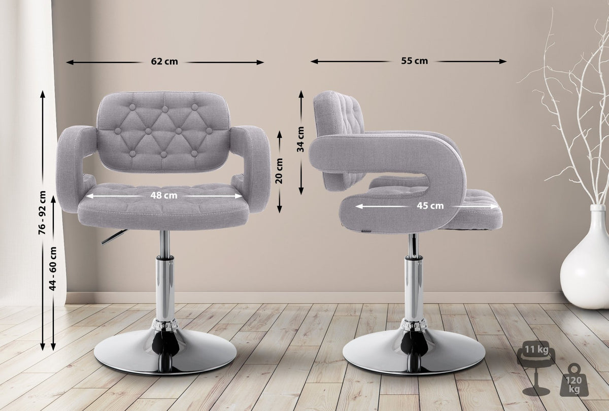 Lounger Dublin Stof grijs grau