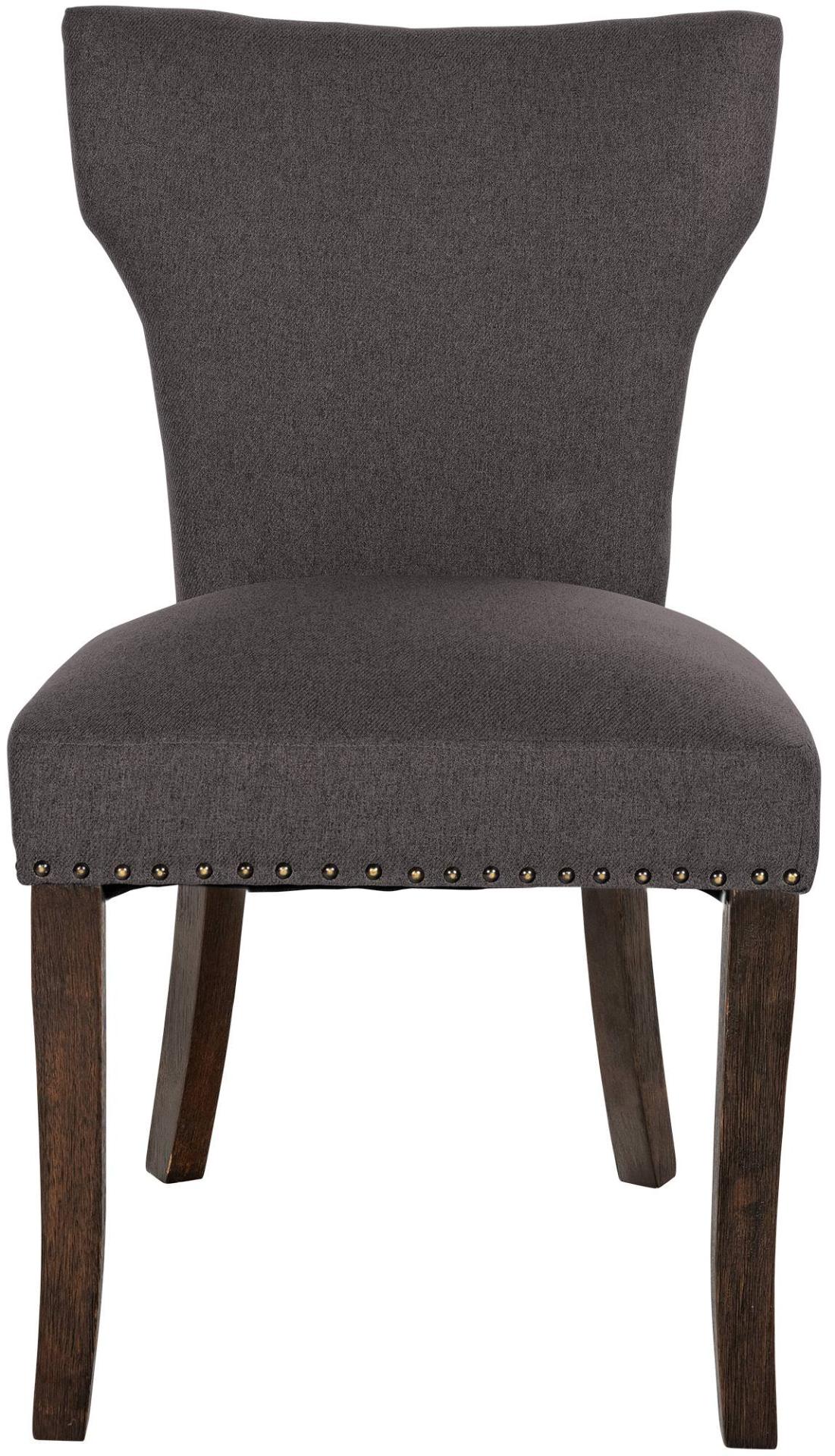 Set van 2 eetkamerstoelen Zadar stof donkergrijs,antiek donker dunkelgrau