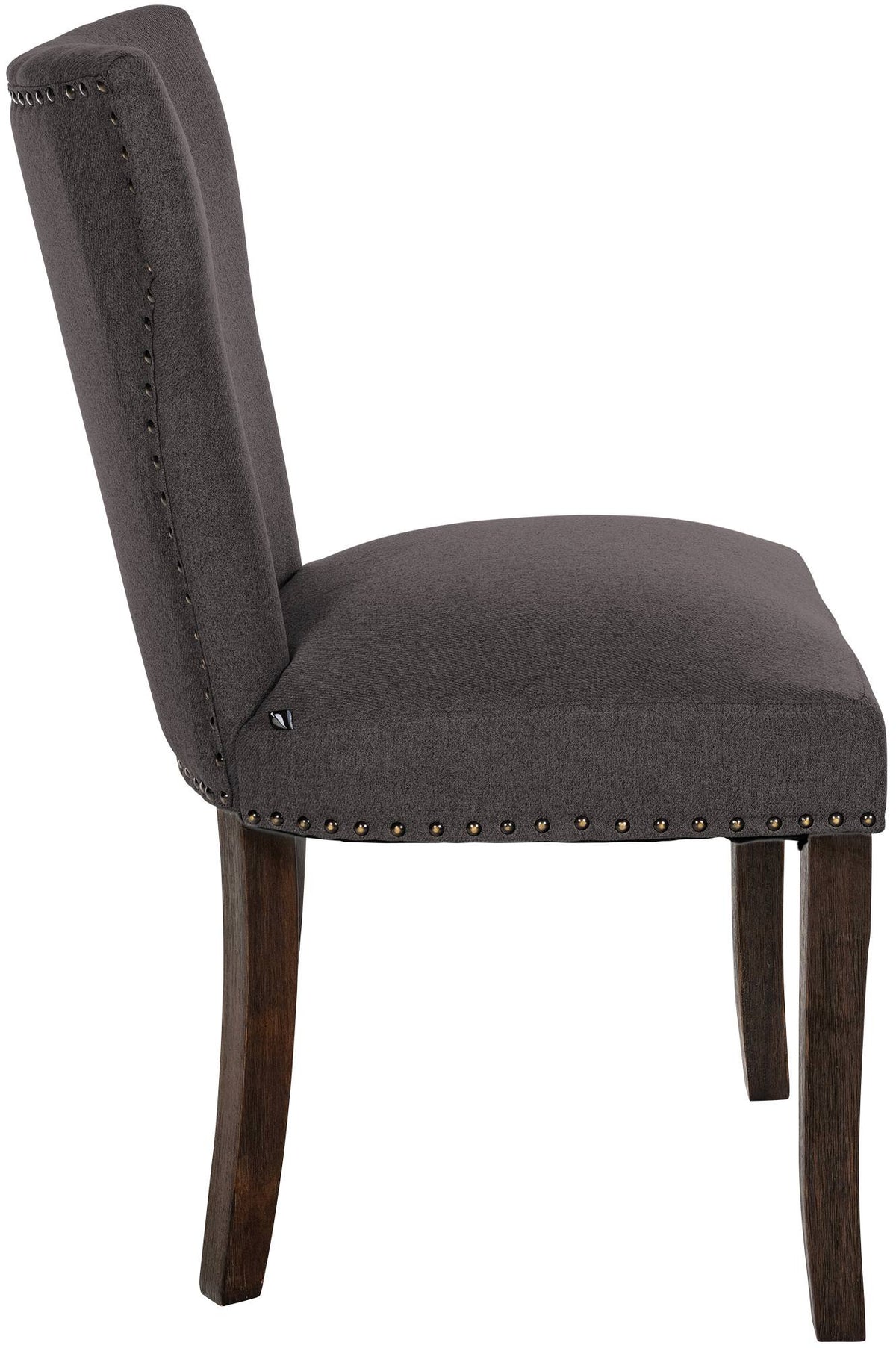 Set van 2 eetkamerstoelen Zadar stof donkergrijs,antiek donker dunkelgrau