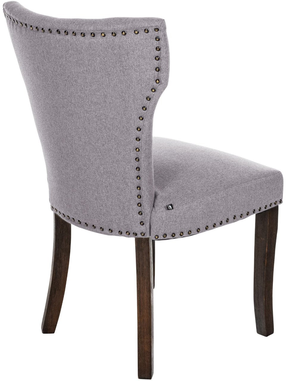 Set van 2 eetkamerstoelen Zadar stof grijs,antiek donker grau