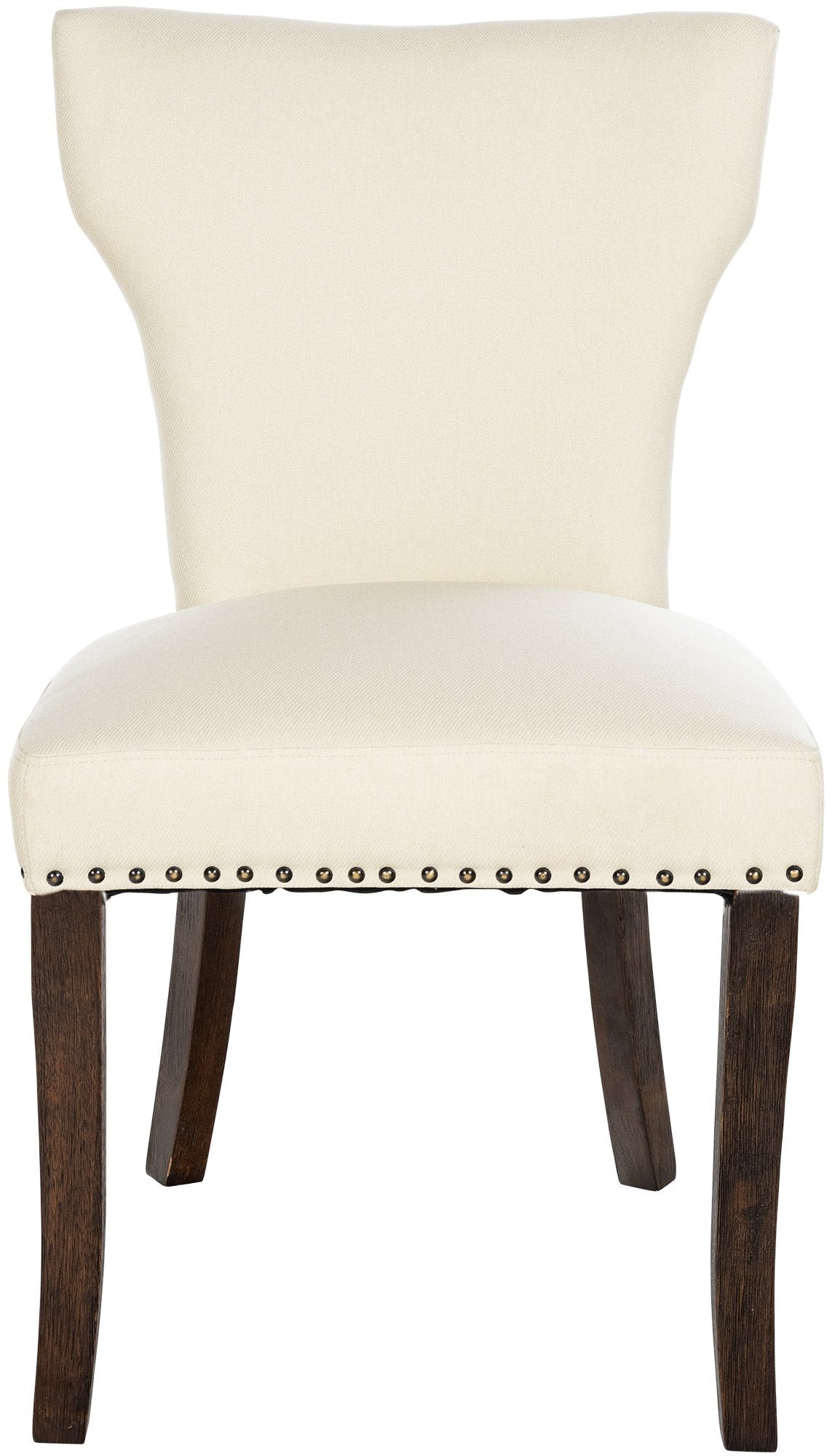 Set van 2 eetkamerstoelen Zadar stof creme,antiek donker creme