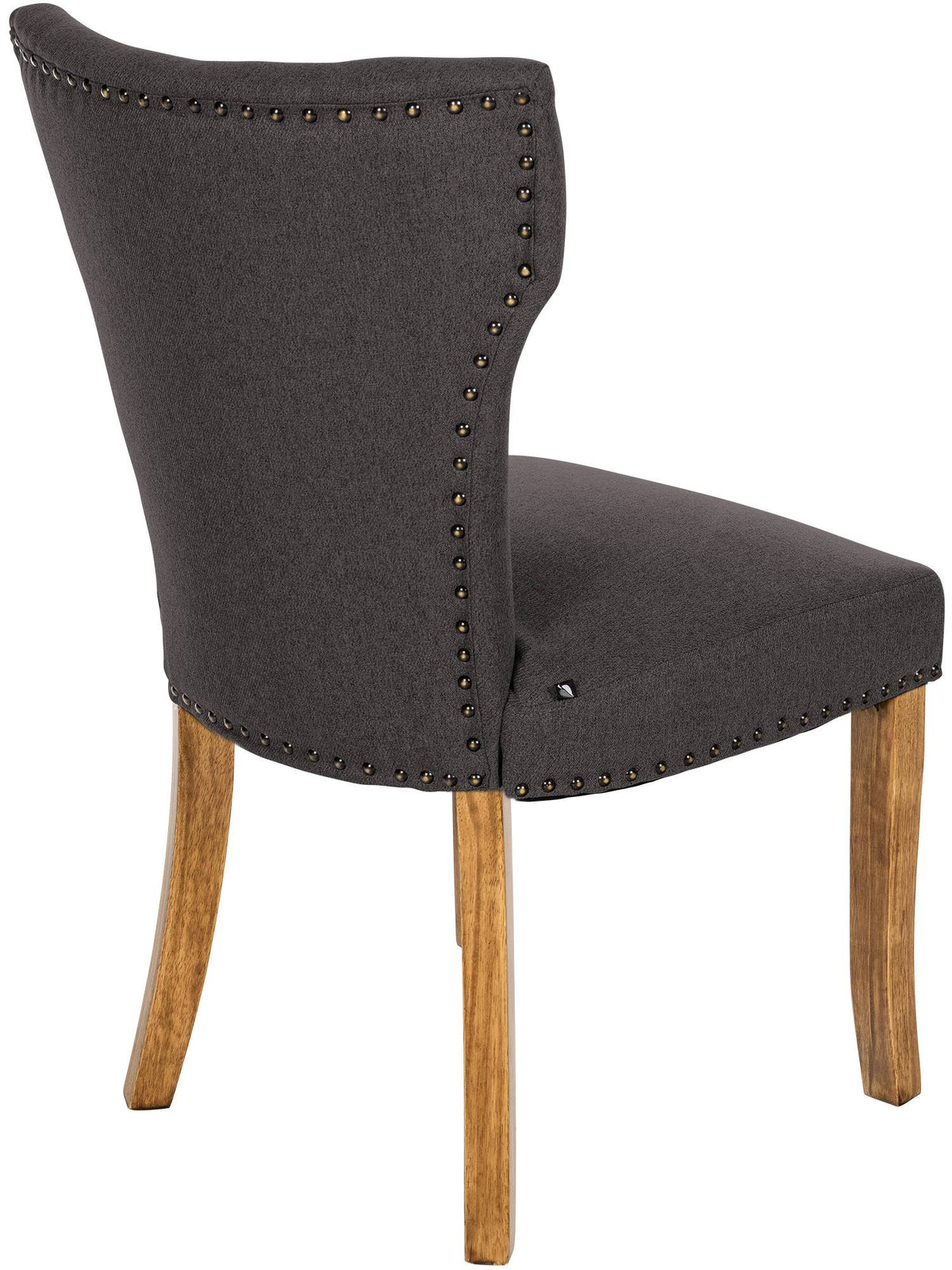 Set van 2 eetkamerstoelen Zadar stof donkergrijs,antiek licht dunkelgrau