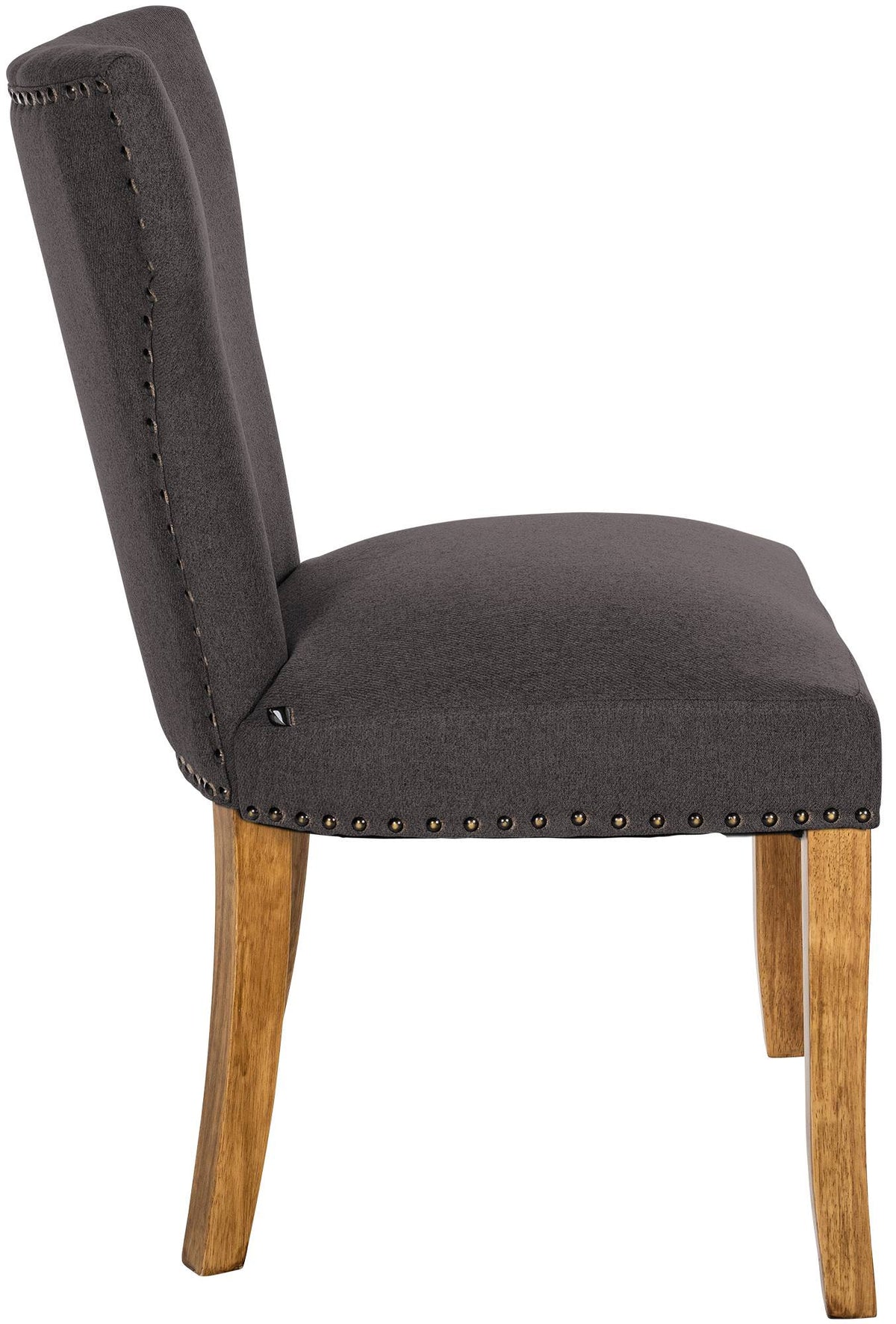Set van 2 eetkamerstoelen Zadar stof donkergrijs,antiek licht dunkelgrau