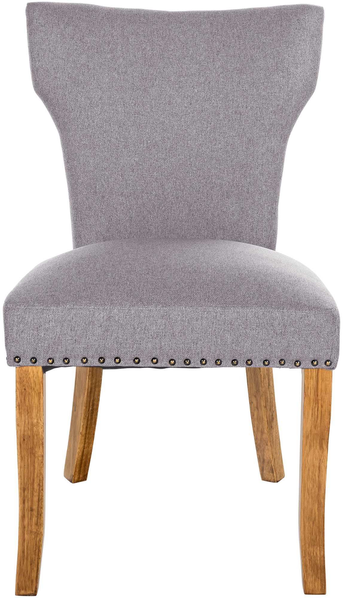 Set van 2 eetkamerstoelen Zadar stof grijs,antiek licht grau