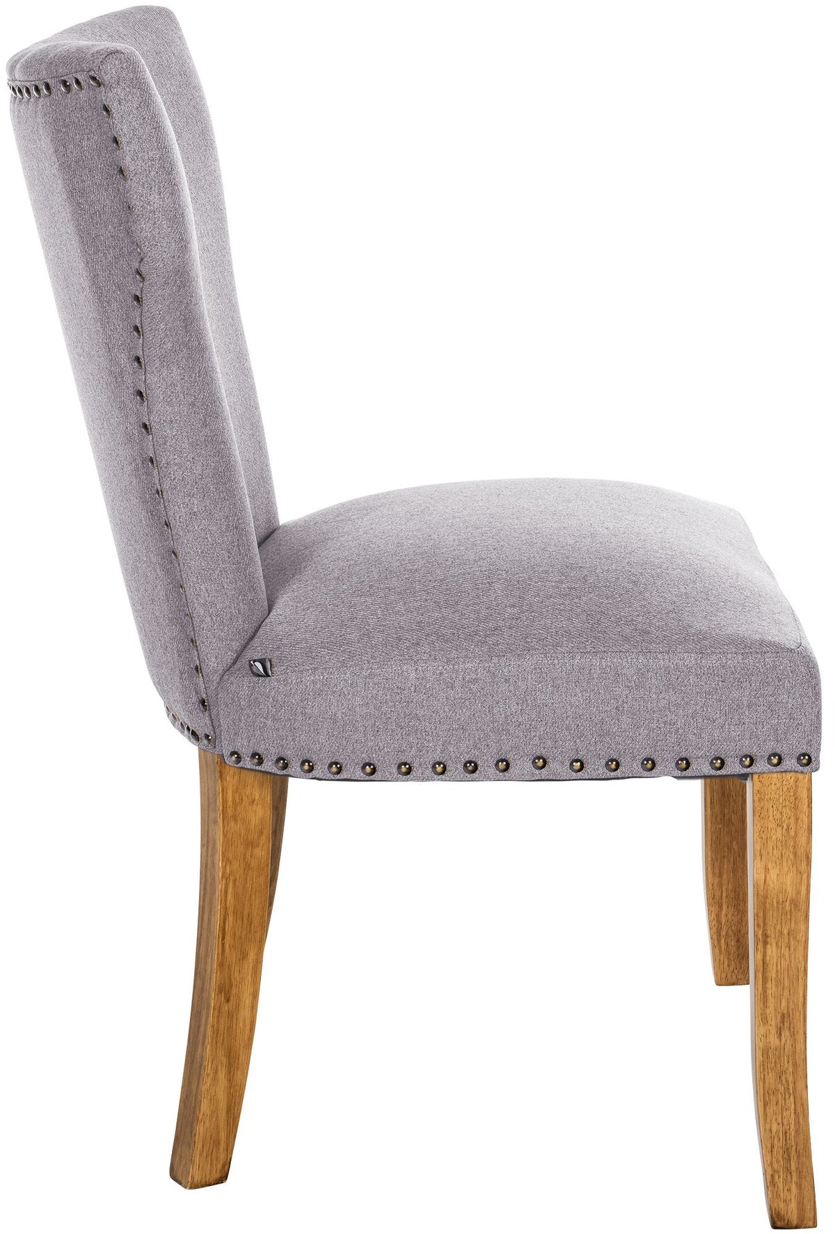 Set van 2 eetkamerstoelen Zadar stof grijs,antiek licht grau