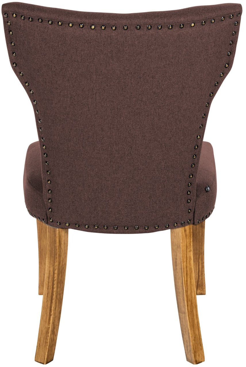 Set van 2 eetkamerstoelen Zadar stof bruin,antiek licht braun