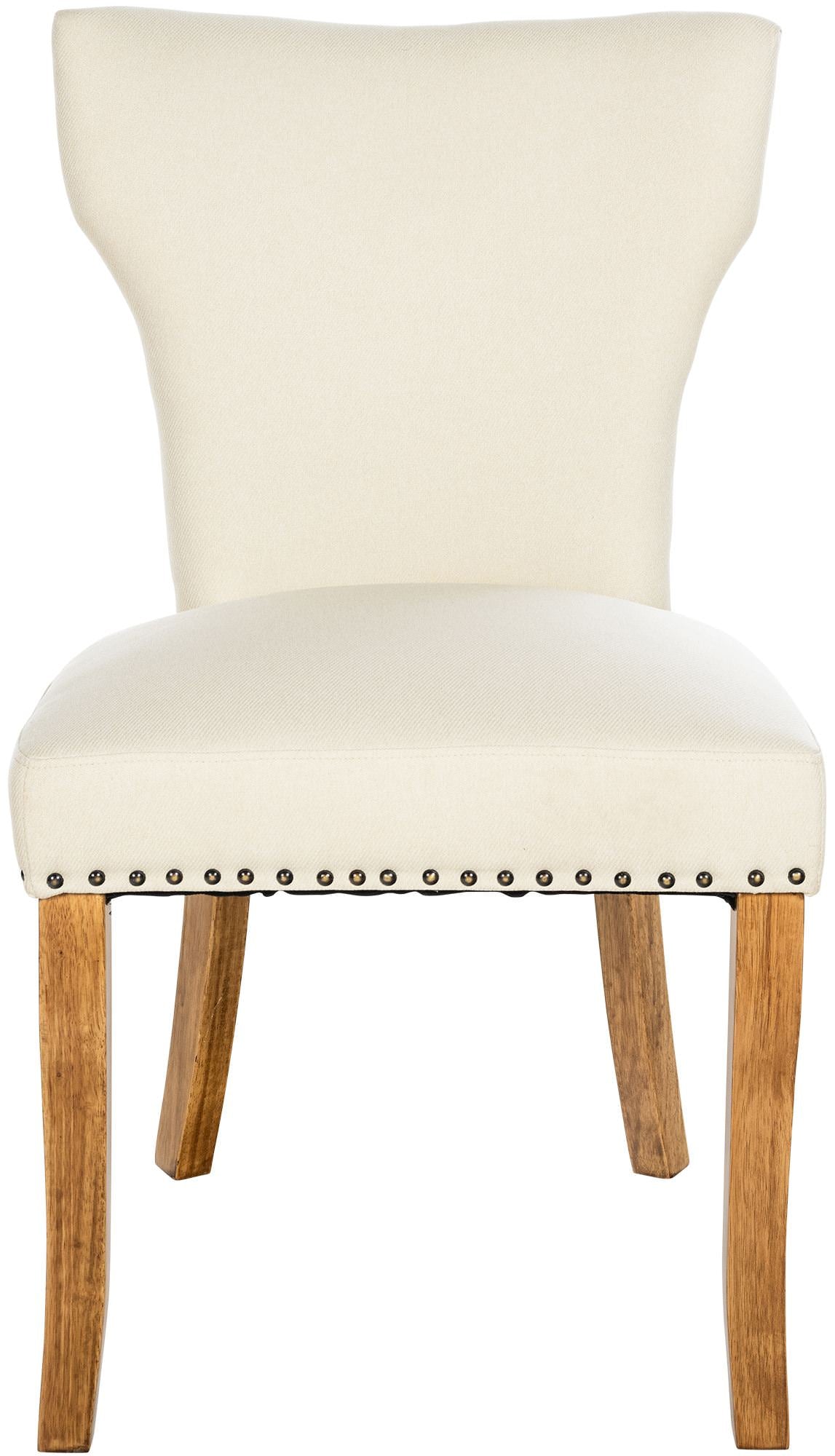 Set van 2 eetkamerstoelen Zadar stof creme,antiek licht creme