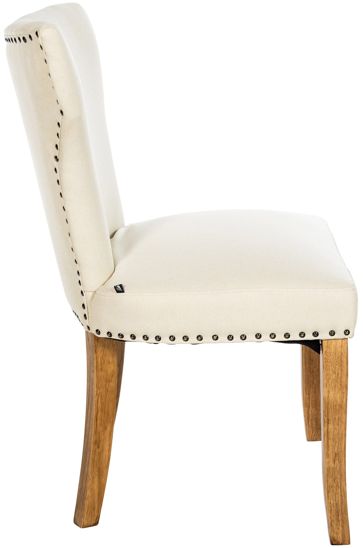Set van 2 eetkamerstoelen Zadar stof creme,antiek licht creme