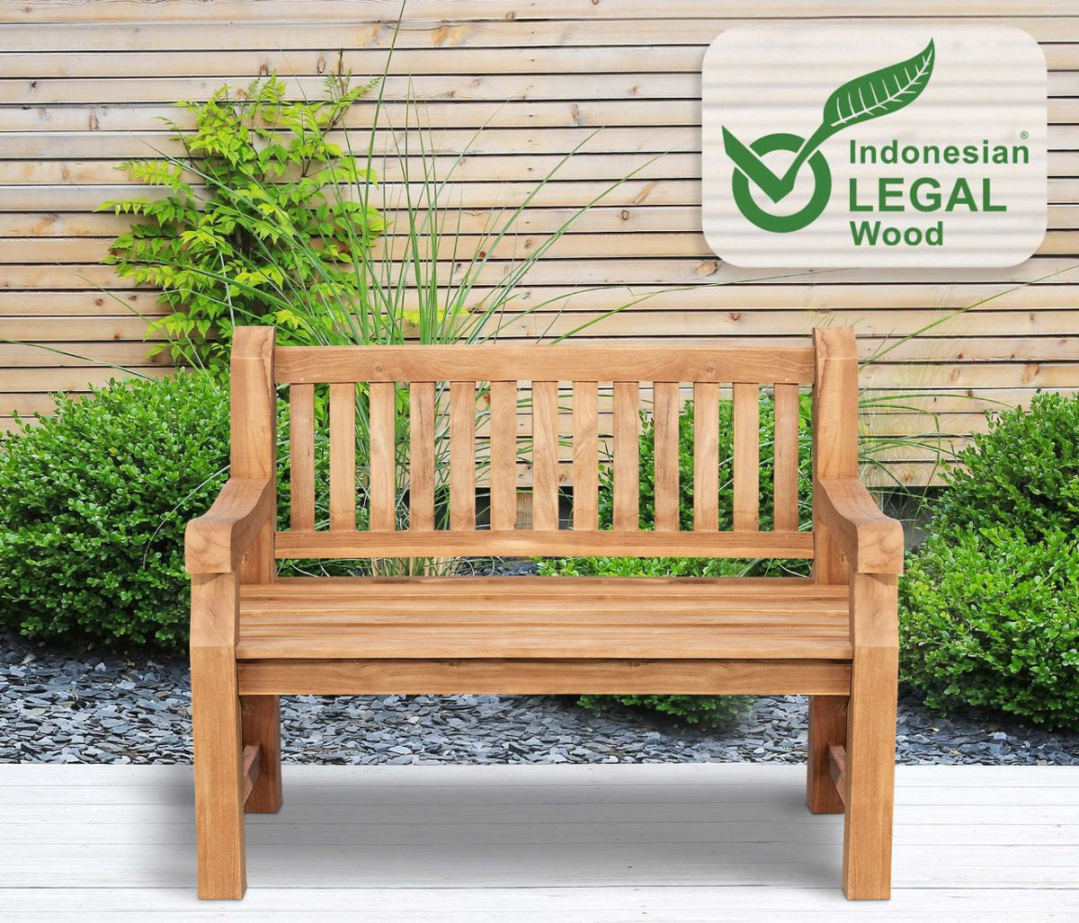 Tuinbank 120 cm met hoes Jackson teak
