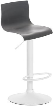 Barkruk Hover Kunststof grijs,Metaal mat wit grau