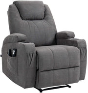 Fauteuil Hepler met massagefunctie Stof,grijs grau