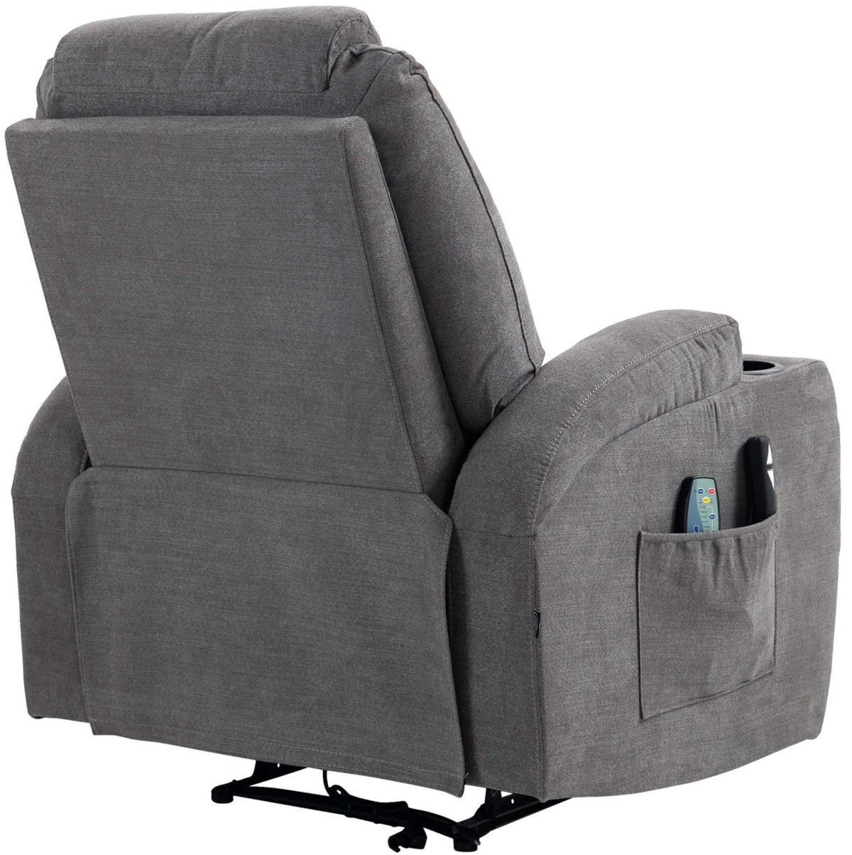 Fauteuil Hepler met massagefunctie Stof,grijs grau