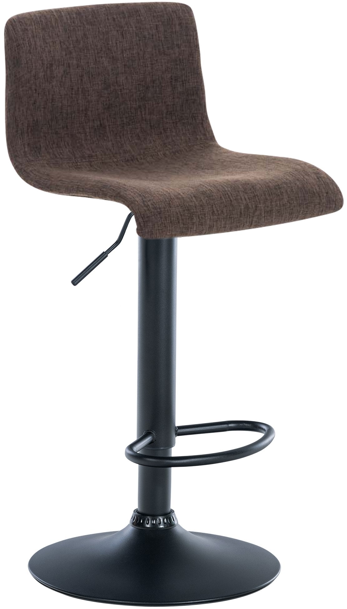 Barkruk Hover Stof bruin,Metaal mat zwart braun