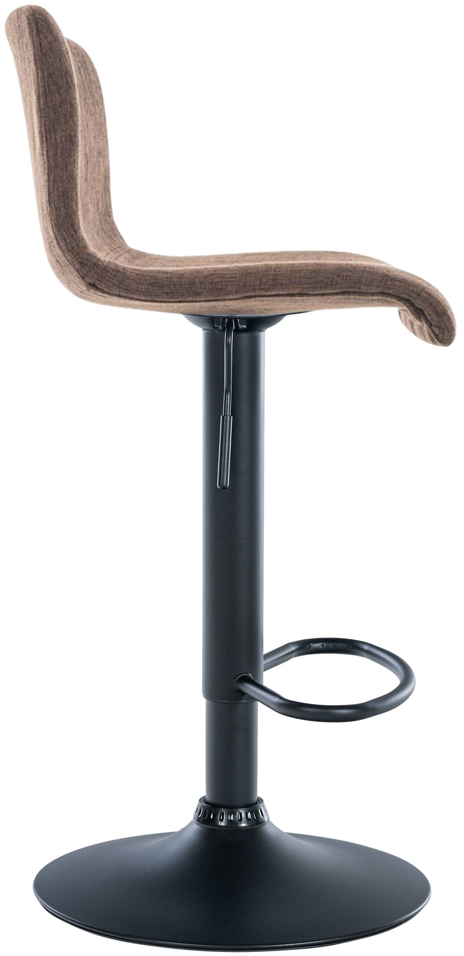 Barkruk Hover Stof bruin,Metaal mat zwart braun
