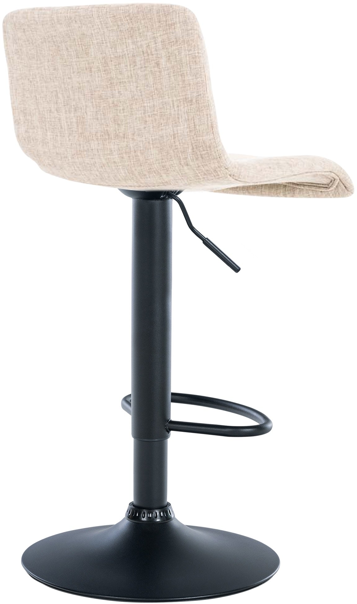 Barkruk Hover Stof creme,Metaal mat zwart creme