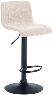 Barkruk Hover Stof creme,Metaal mat zwart creme