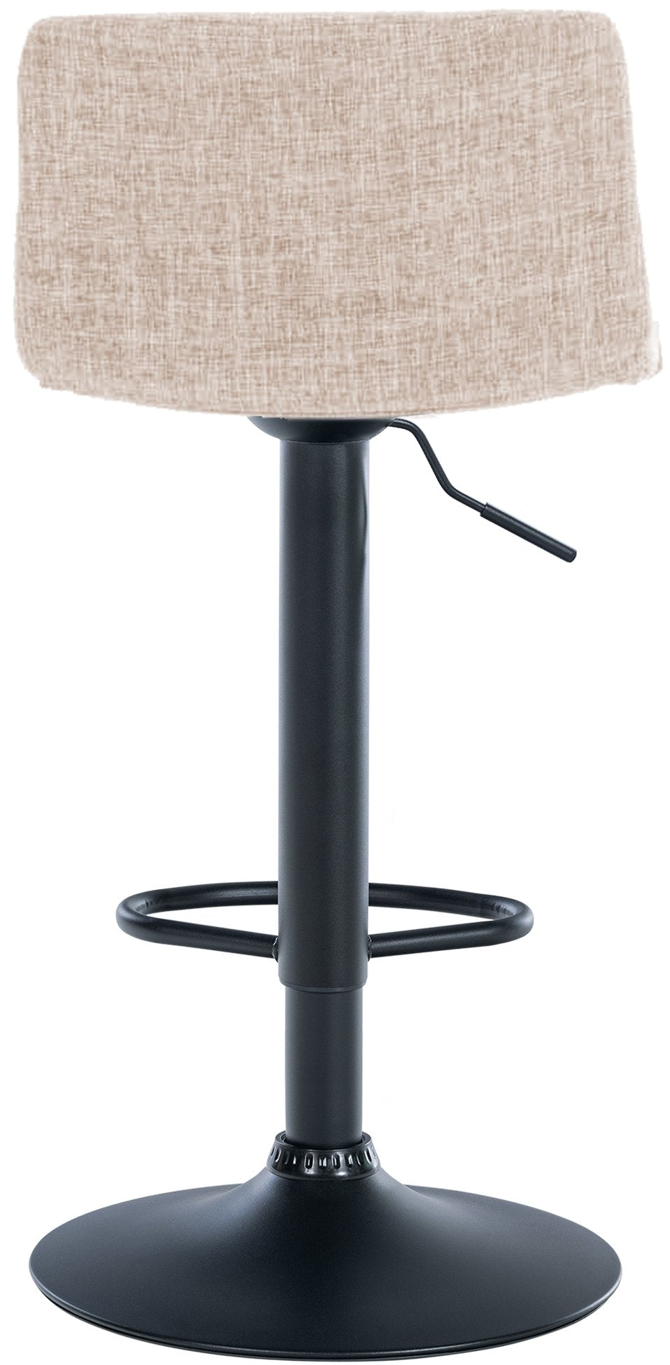 Barkruk Hover Stof creme,Metaal mat zwart creme