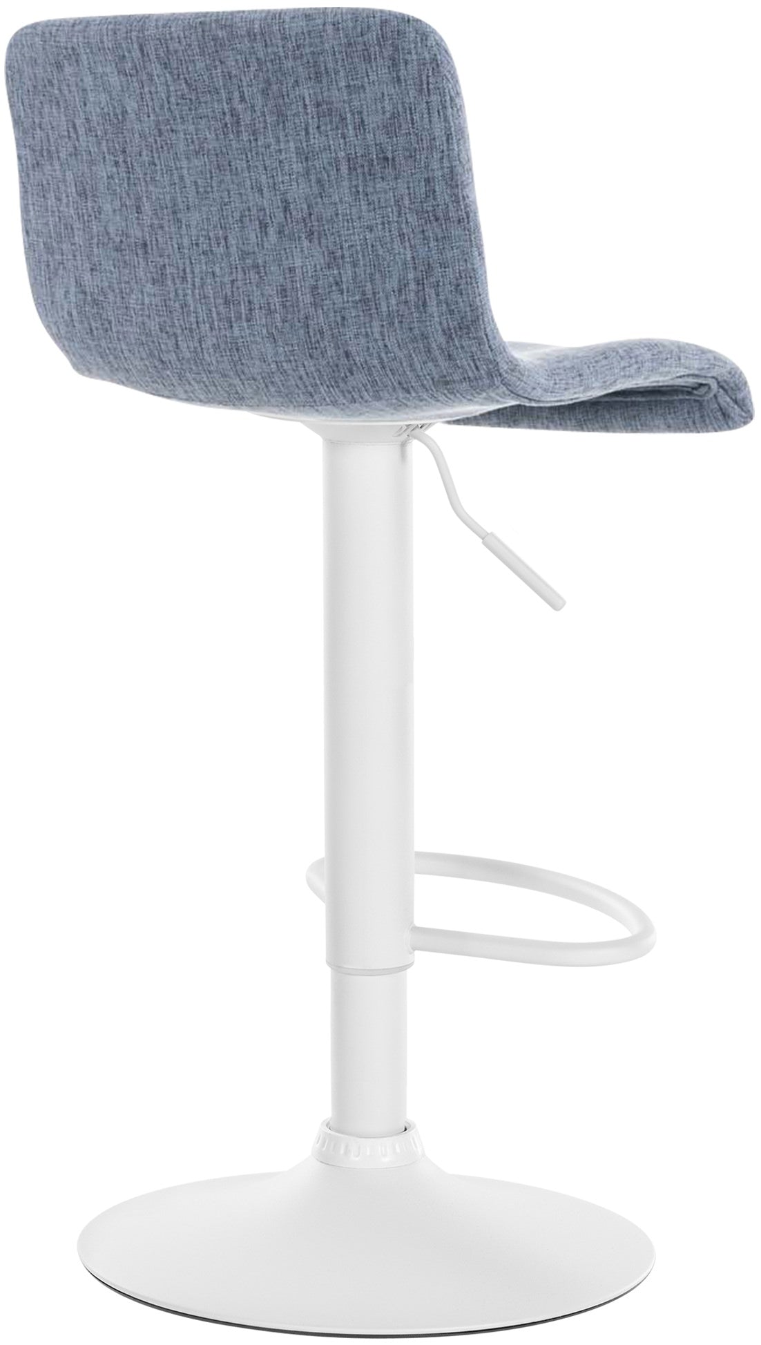 Barkruk Hover Stof blauw,Metaal mat wit blau