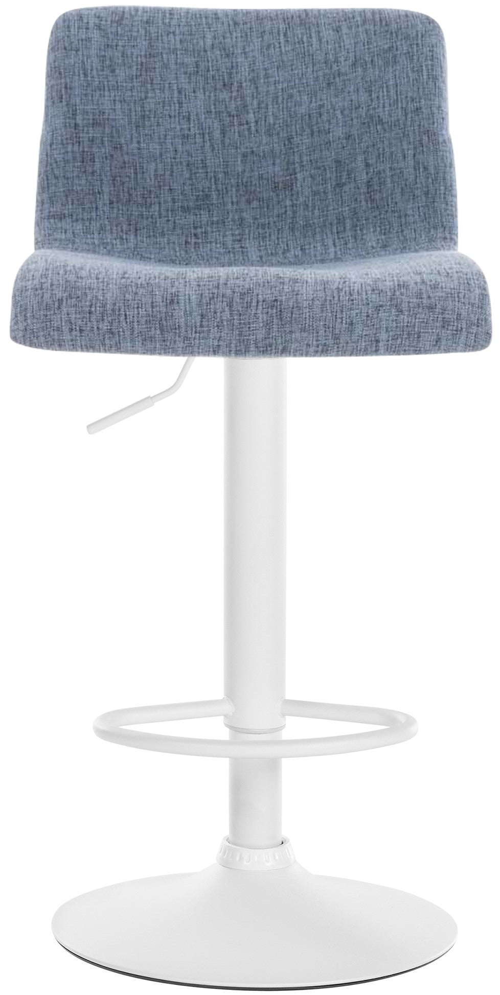Barkruk Hover Stof blauw,Metaal mat wit blau
