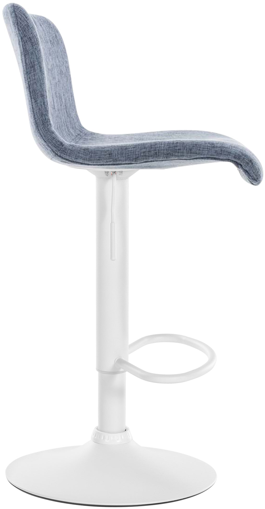 Barkruk Hover Stof blauw,Metaal mat wit blau