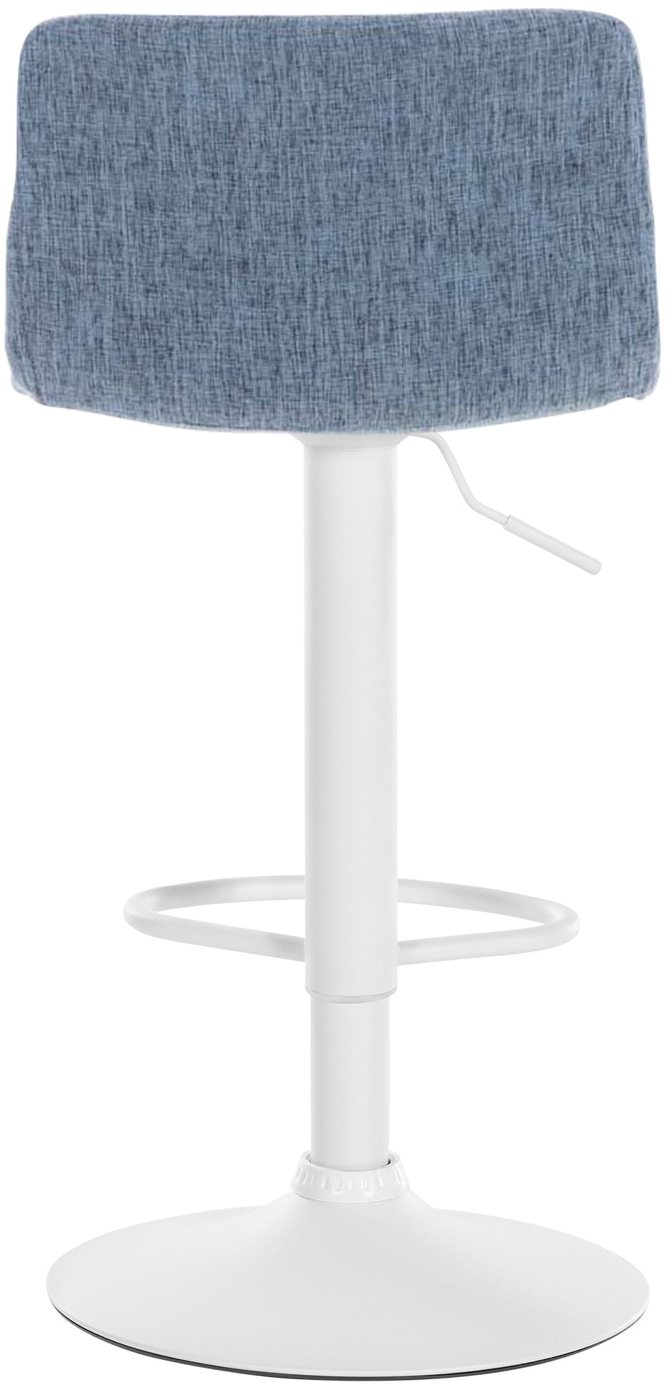 Barkruk Hover Stof blauw,Metaal mat wit blau