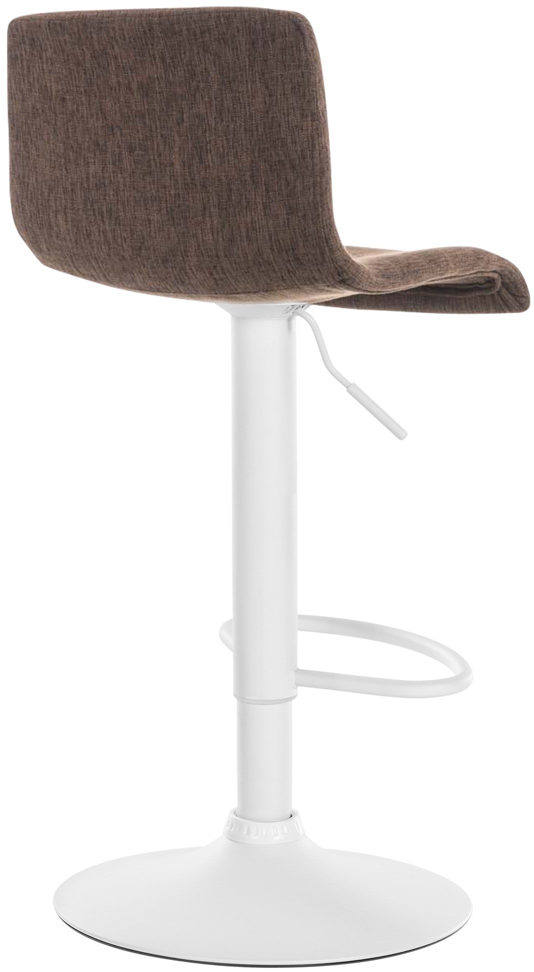 Barkruk Hover Stof bruin,Metaal mat wit braun