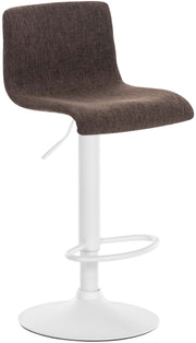 Barkruk Hover Stof bruin,Metaal mat wit braun