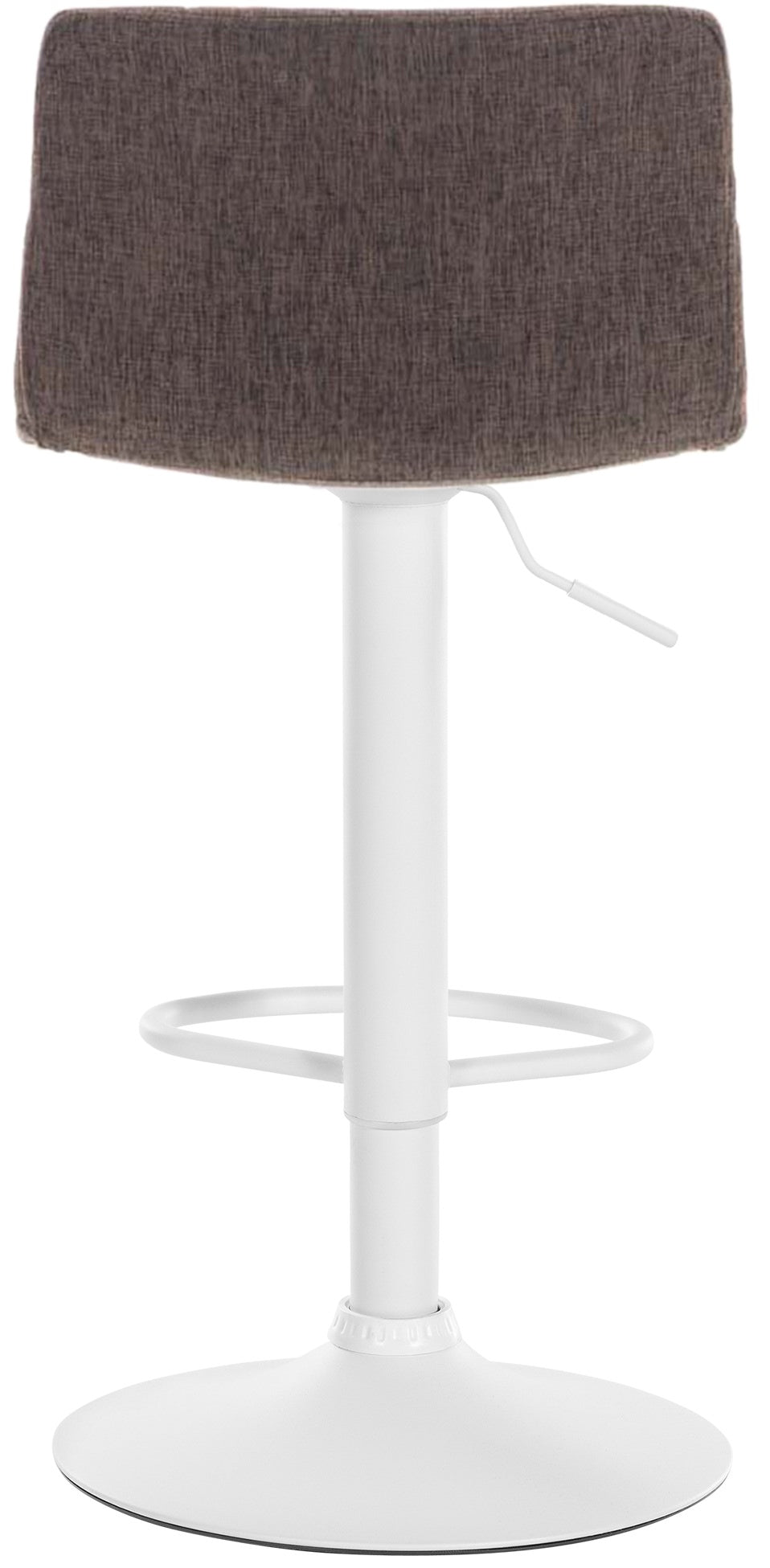 Barkruk Hover Stof bruin,Metaal mat wit braun