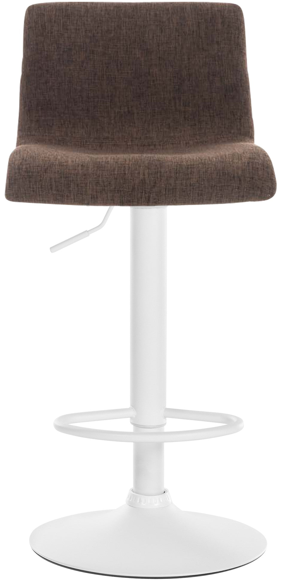 Barkruk Hover Stof bruin,Metaal mat wit braun
