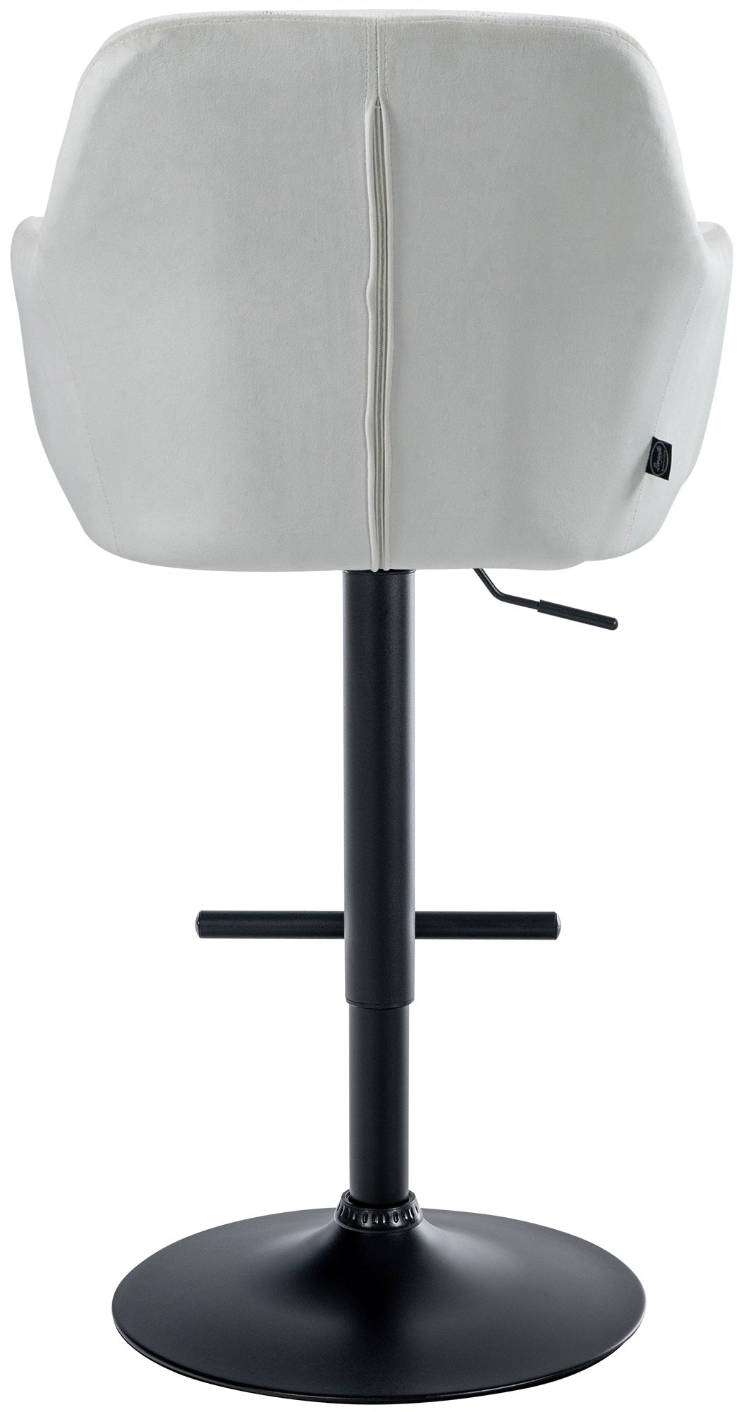 Barkruk Natoma fluweel creme,Metaal mat zwart creme
