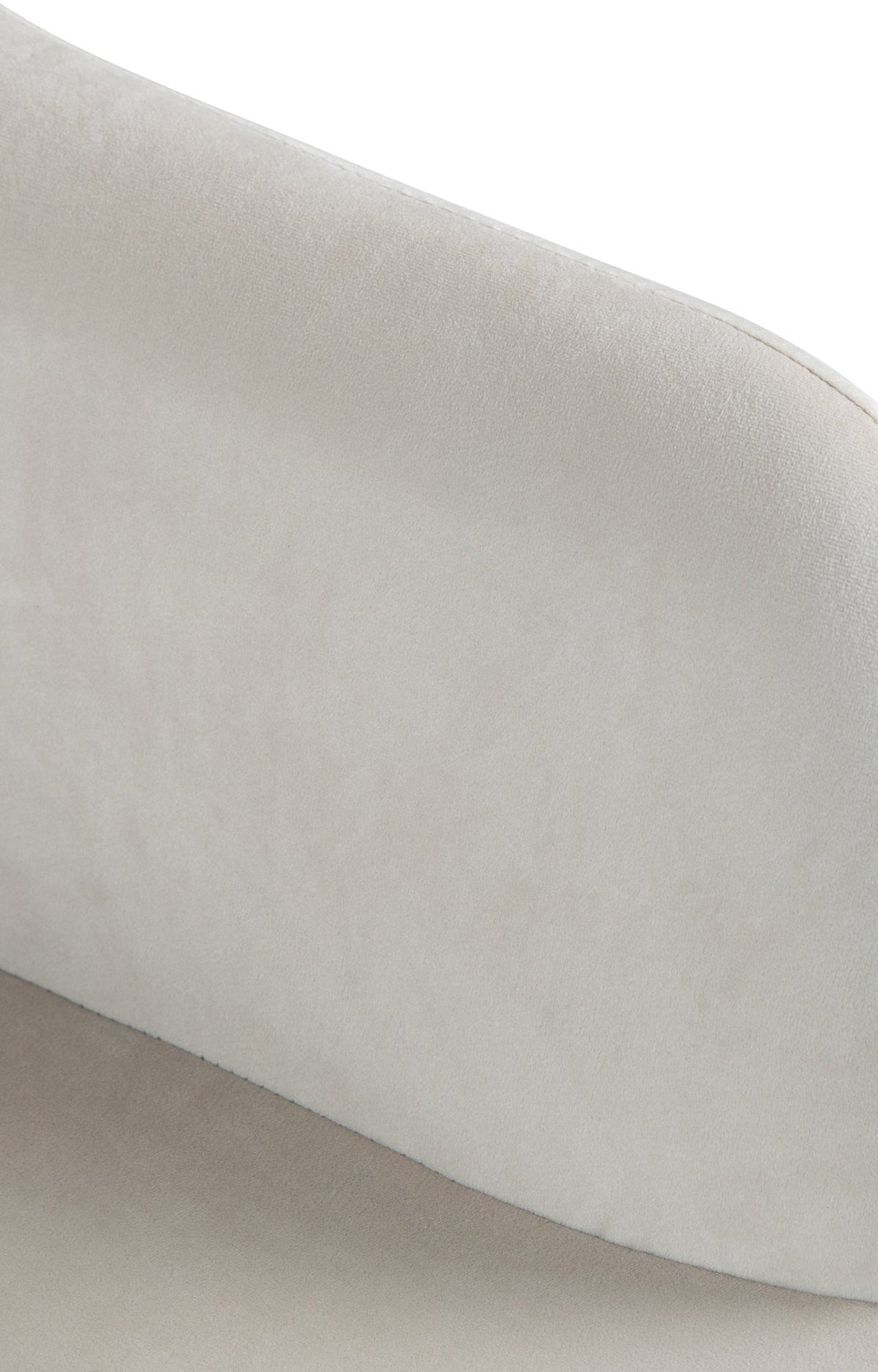 Barkruk Natoma fluweel creme,Metaal mat wit creme