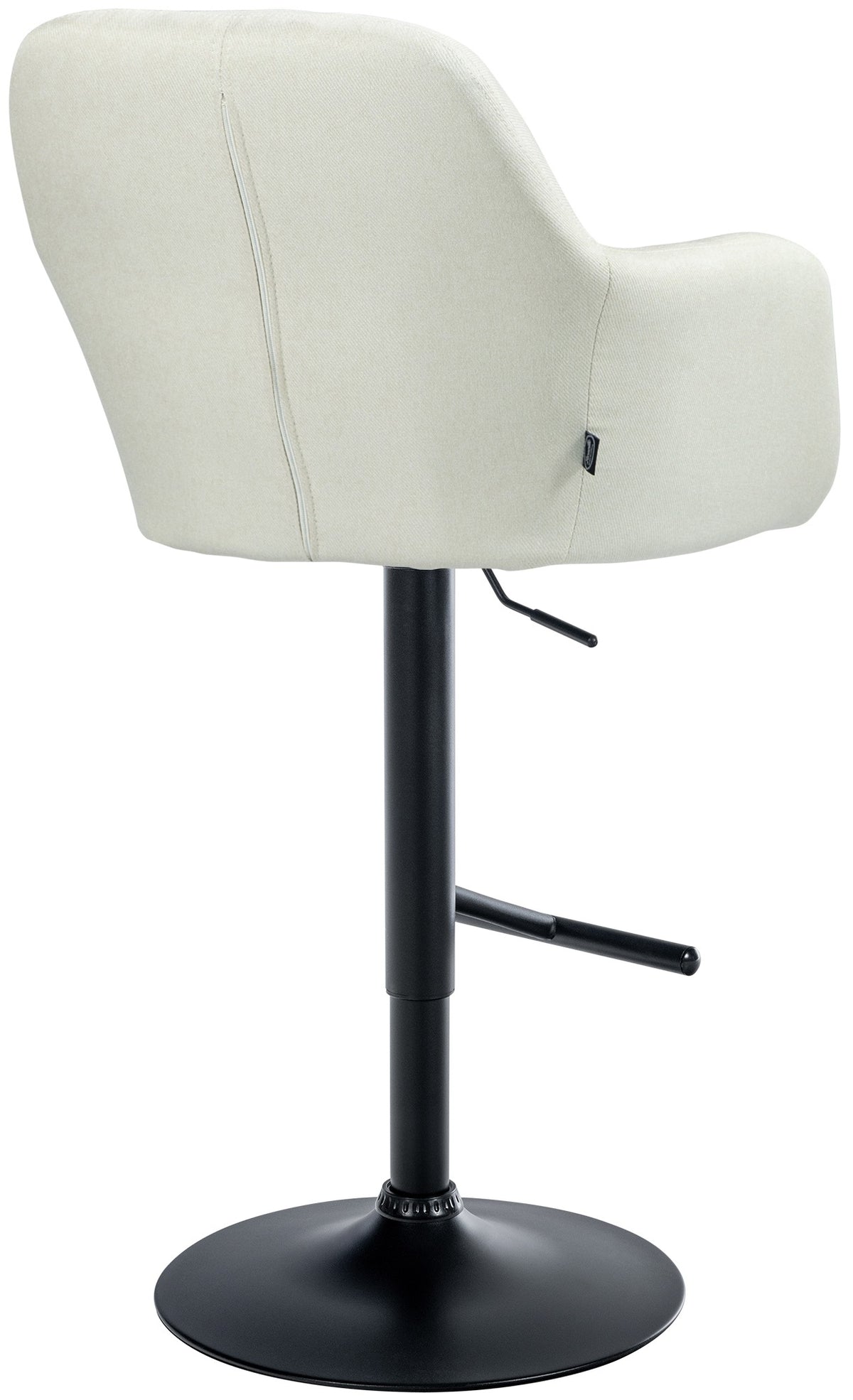 Barkruk Natoma Stof creme,Metaal mat zwart creme