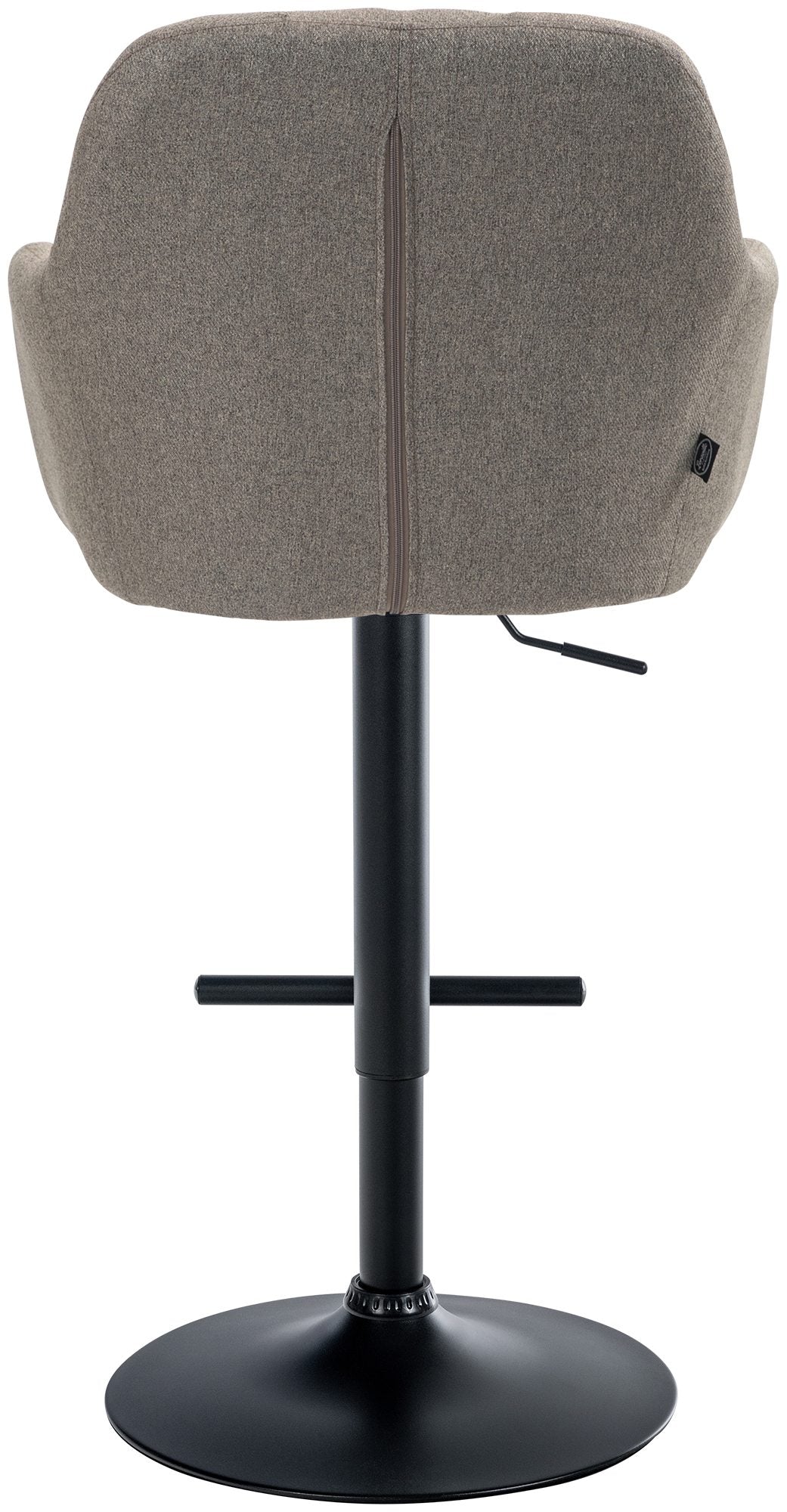 Barkruk Natoma Stof taupe,Metaal mat zwart taupe