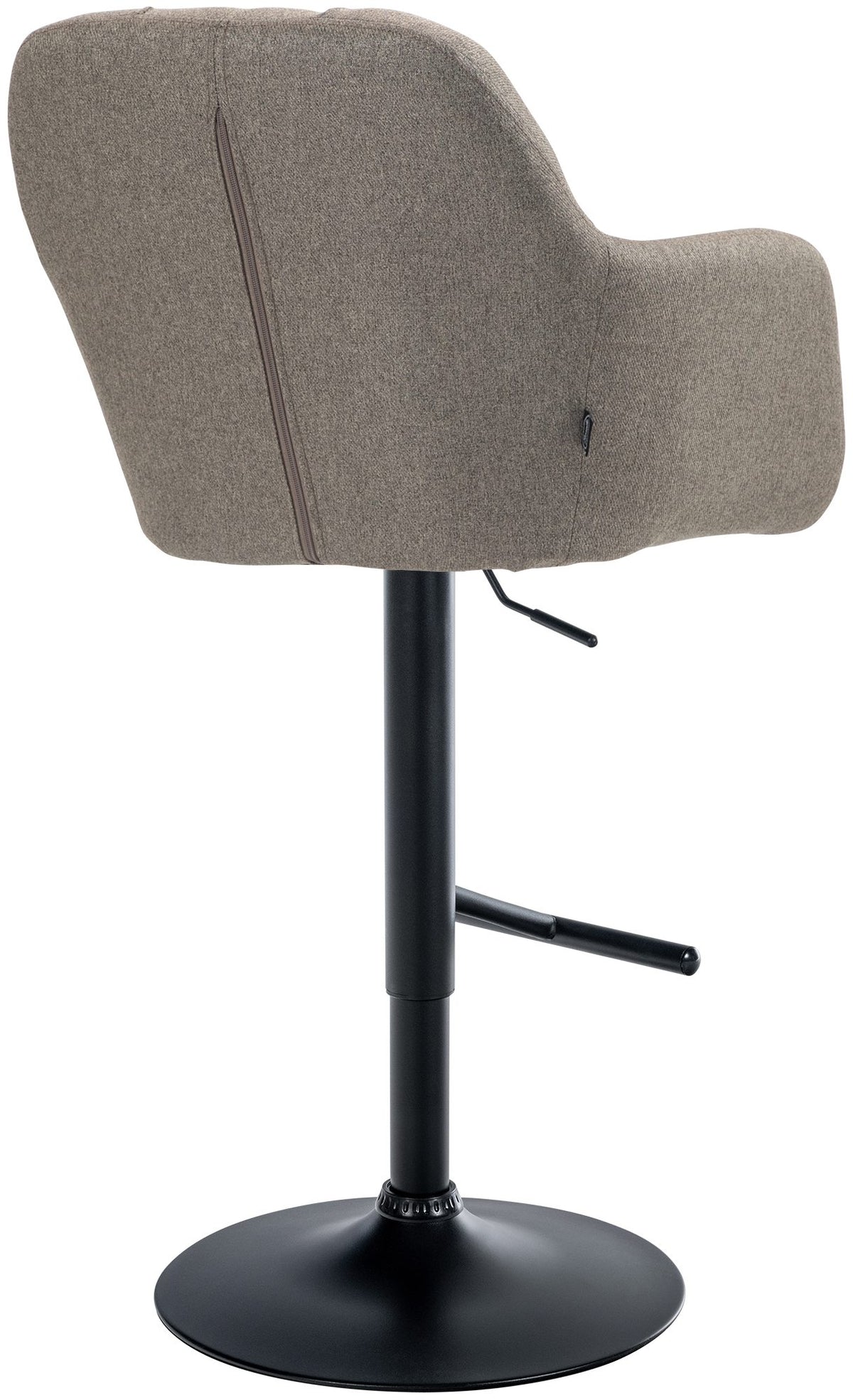 Barkruk Natoma Stof taupe,Metaal mat zwart taupe