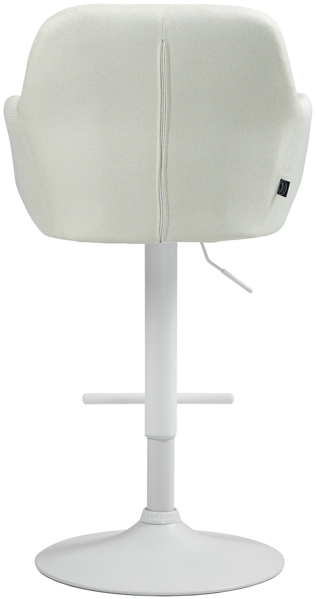 Barkruk Natoma Stof creme,Metaal mat wit creme
