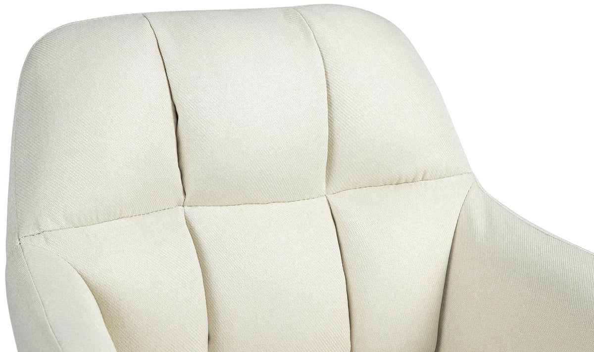 Barkruk Natoma Stof creme,Metaal mat wit creme